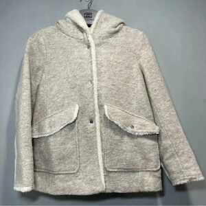 Zara TRF Teddy Jacket Size Small Cream Color .